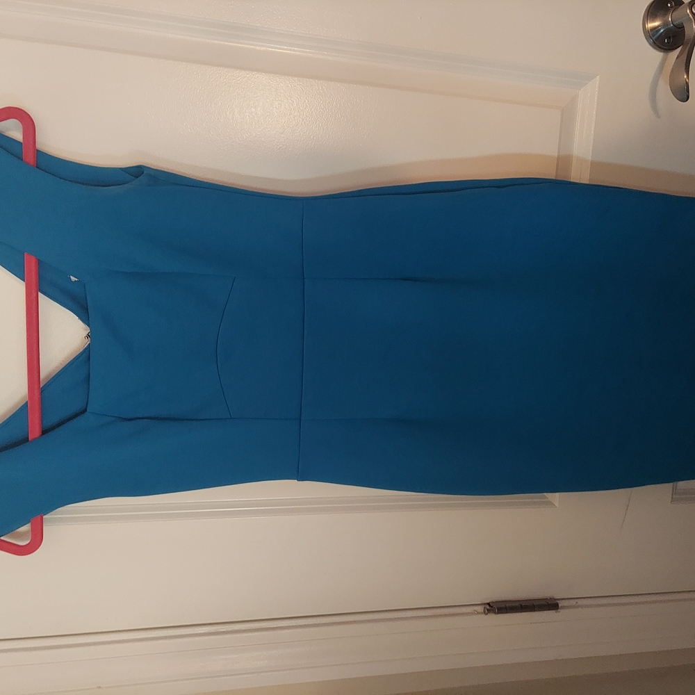 Elegant Blue Sleeveless Dress